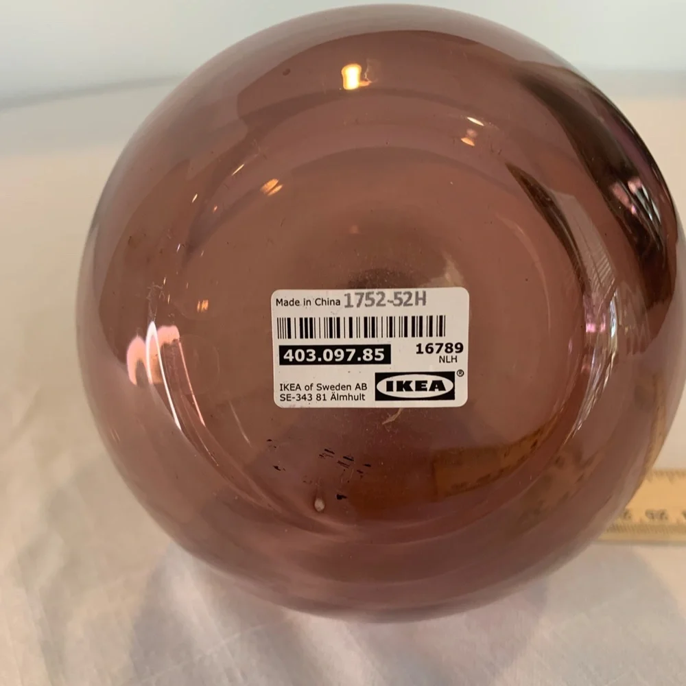 IKEA purple glass vase‎